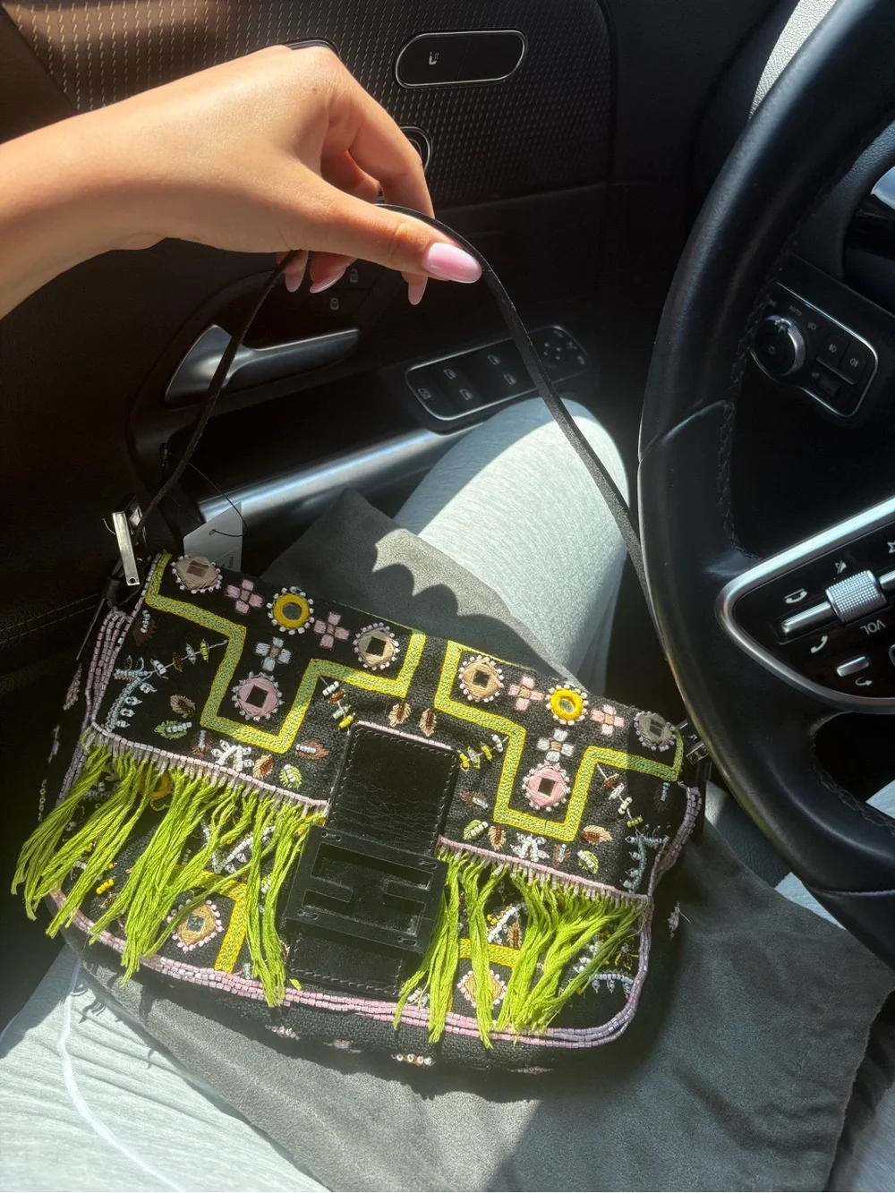 Rare Fendi Mirror Embroidery Baguette - Picture 3 of 7